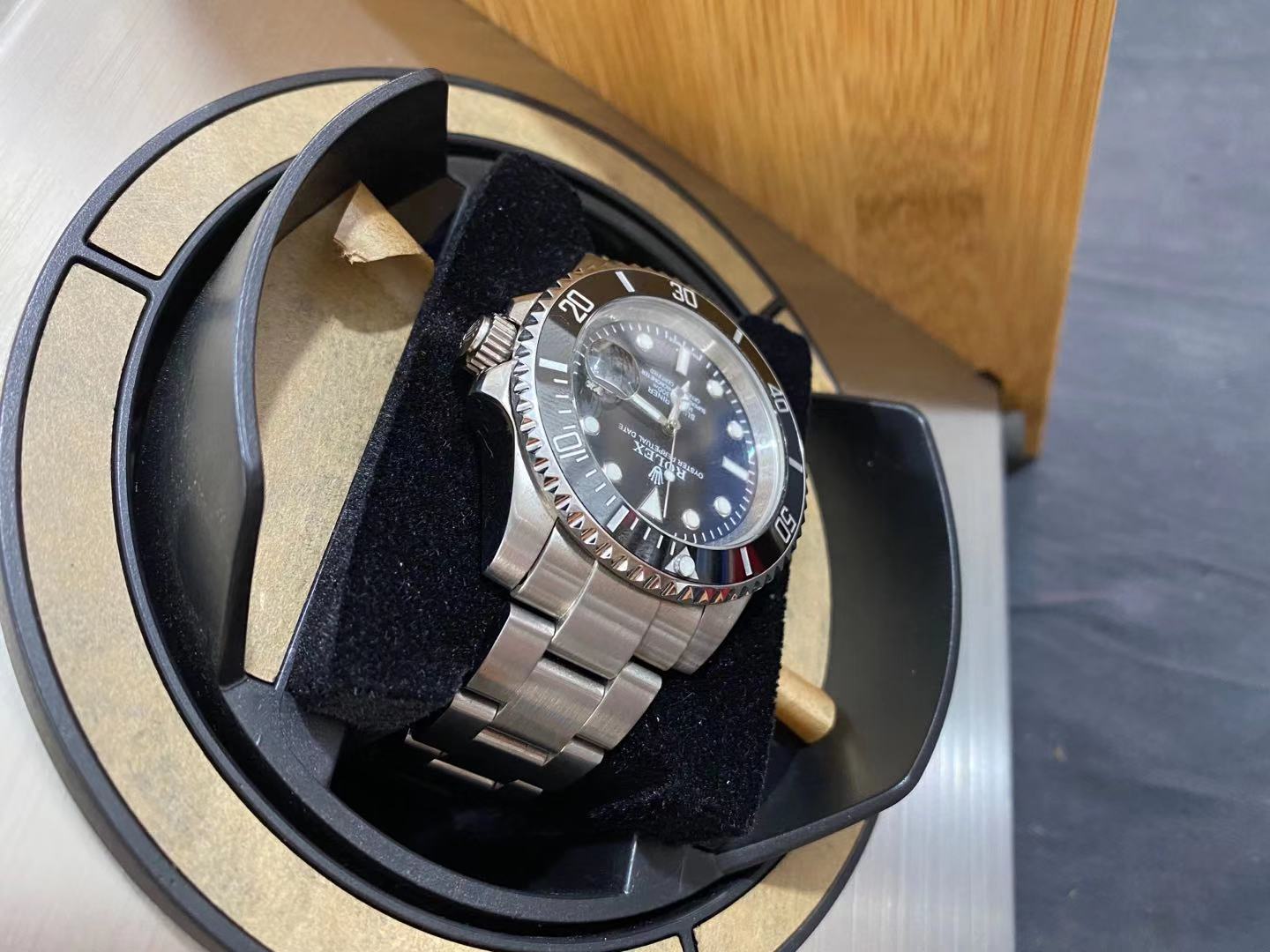Watch Winder Double | for Big to Super Big Automatic Watches up to Case 50mm Diameter, Bamboo Handcraft Super Quiet by Watch Winder Smith®